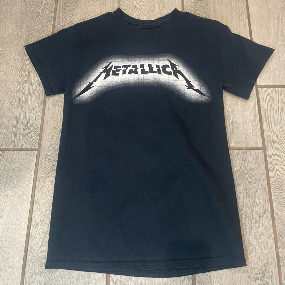 METALLICA T Shirt Size SMALL  "Enjoy The Show" Black Double Sided Wear-Ever